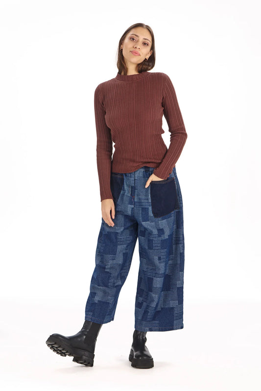 Mollie Artisanal Denim Trousers by Komodo