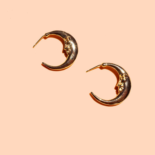 Moonstruck Hoops - 18k Gold Plated