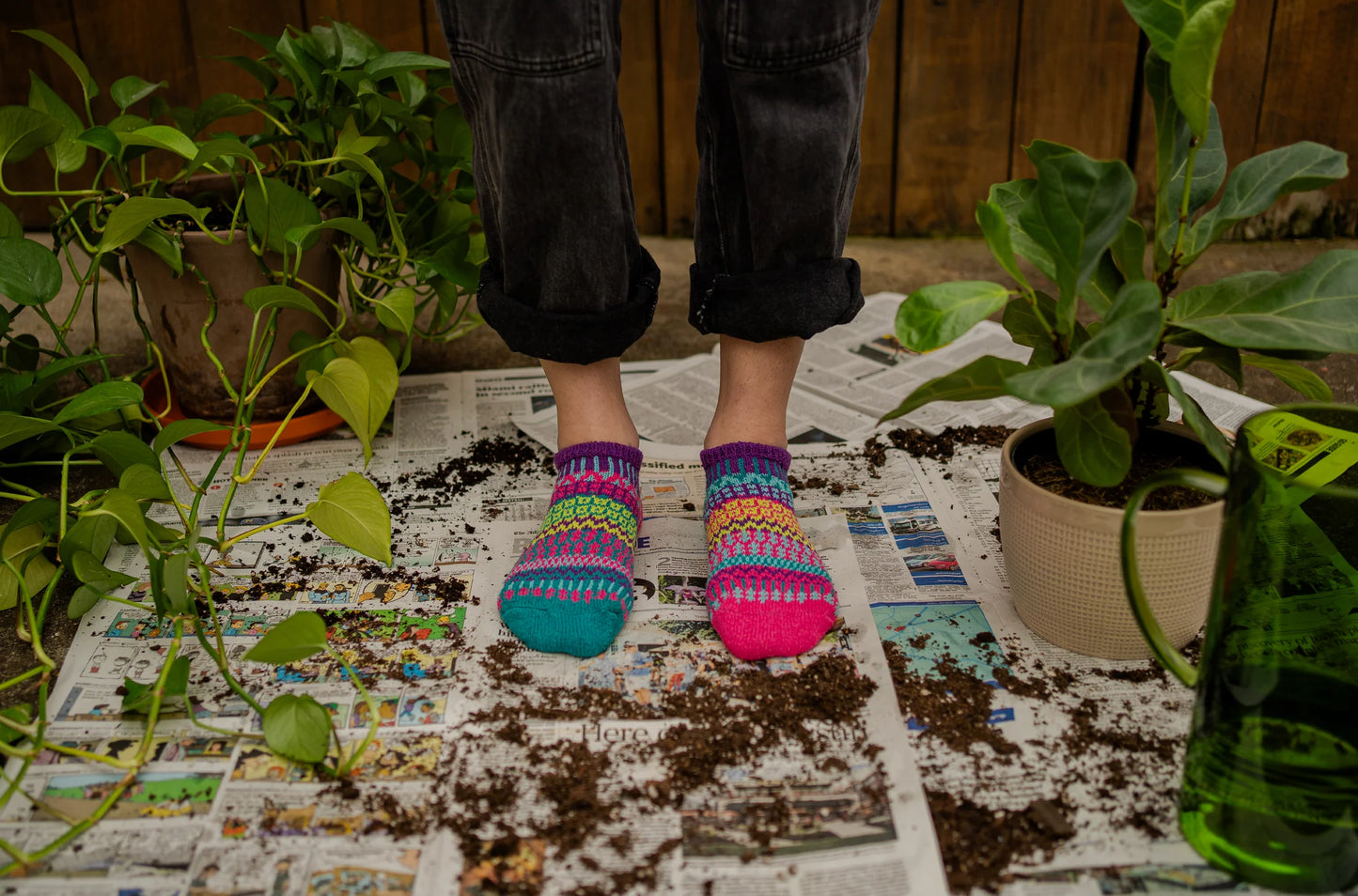 Morning Glory Ankle Socks by Solmate Socks