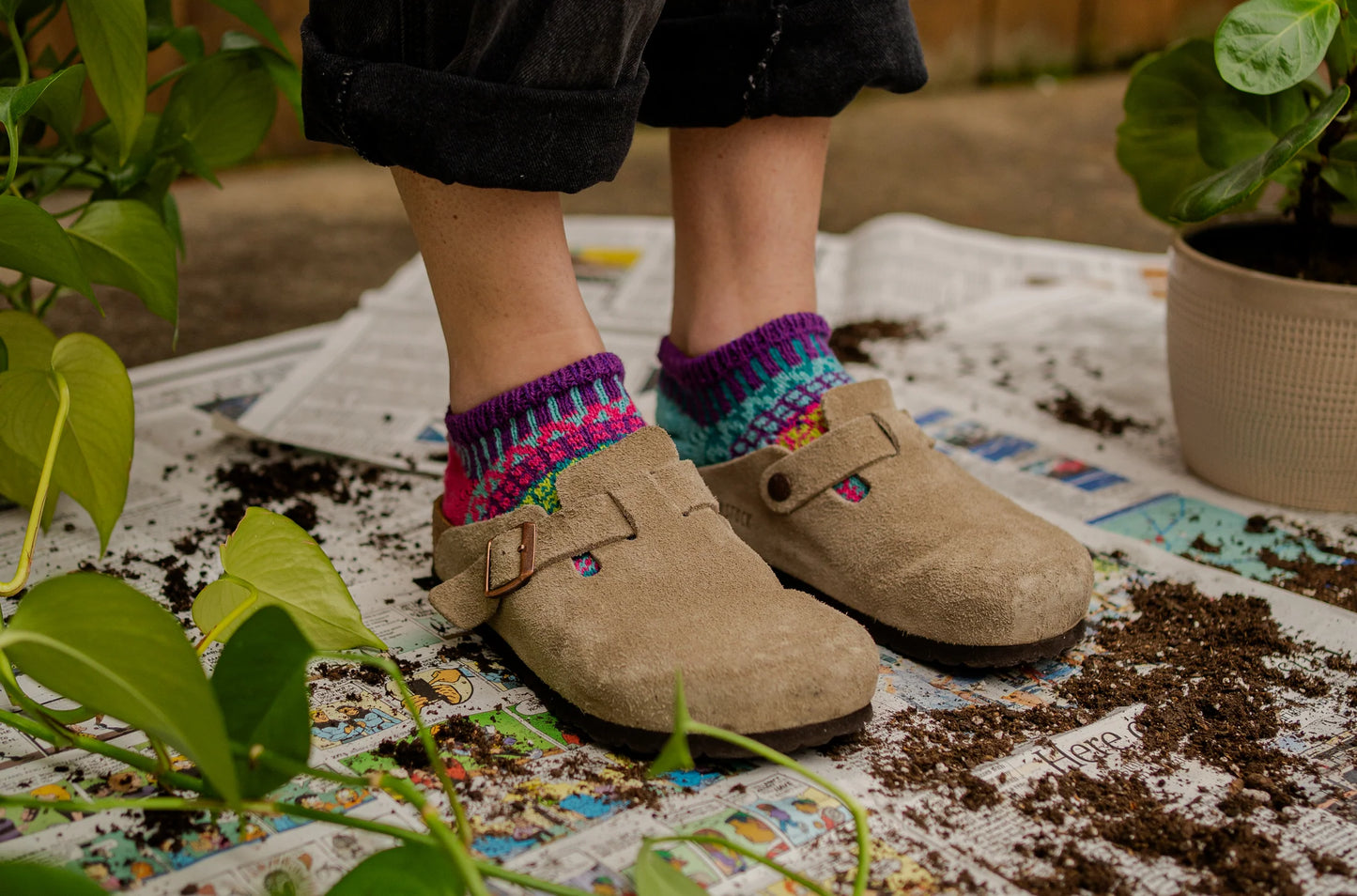 Morning Glory Ankle Socks by Solmate Socks