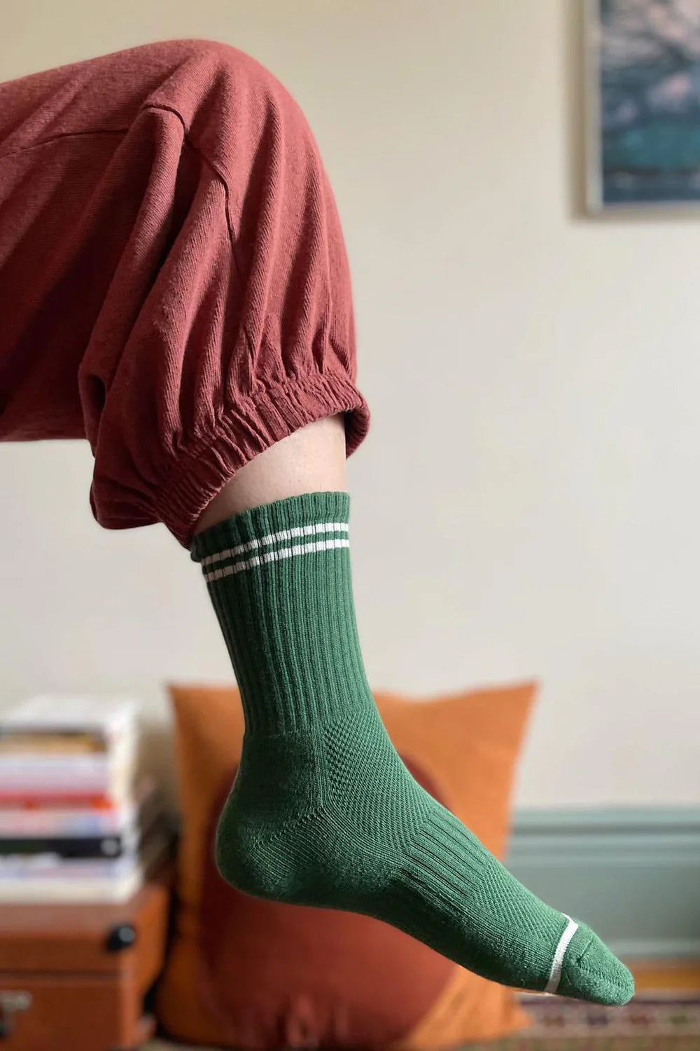 Moss Boyfriend Socks by Le Bon Shoppe