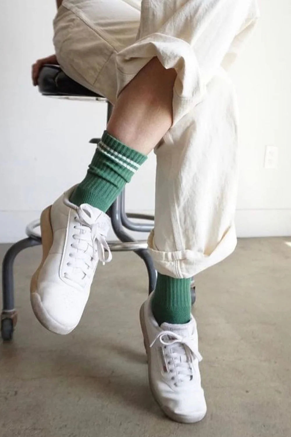 Moss Boyfriend Socks by Le Bon Shoppe
