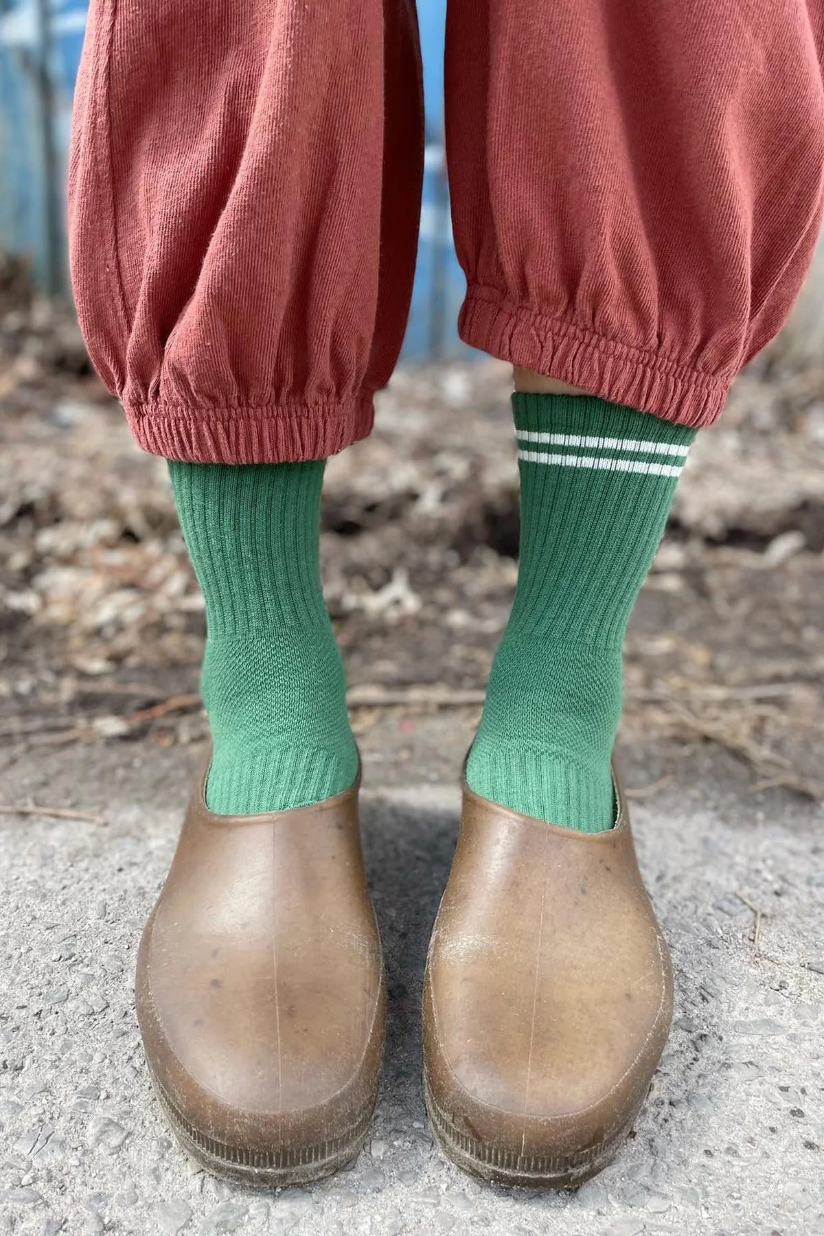 Moss Boyfriend Socks by Le Bon Shoppe