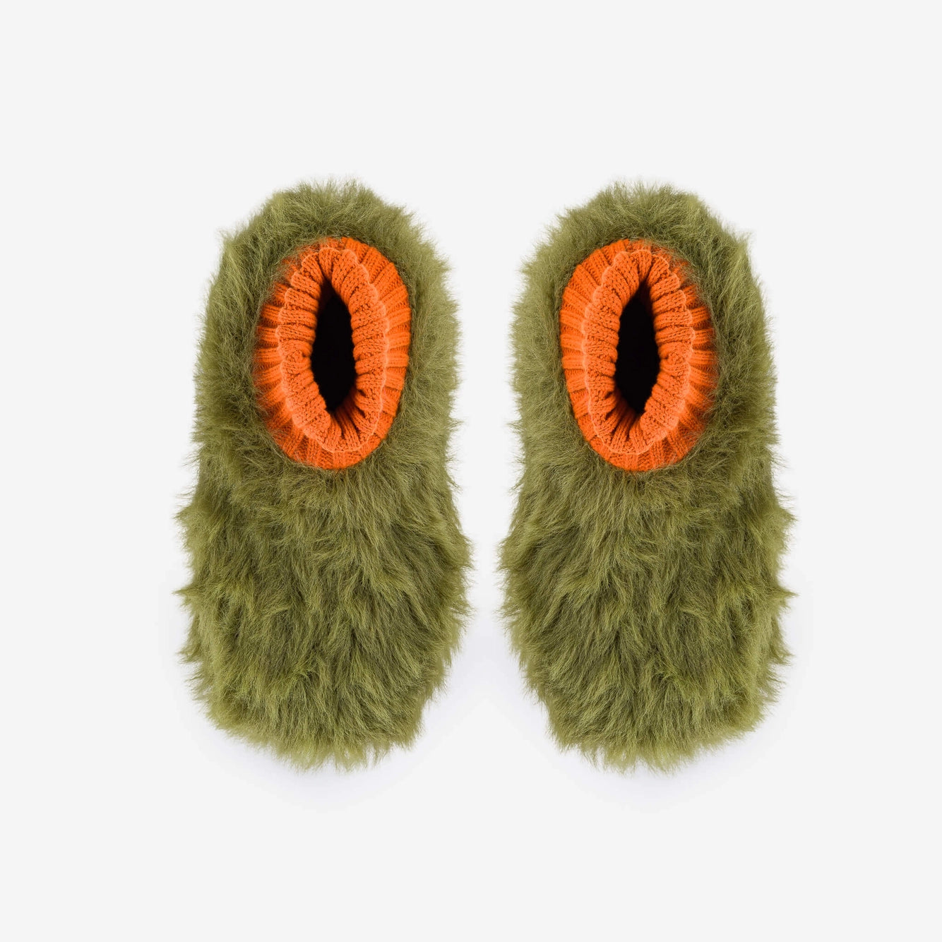 Moss Furry Sock Slippers