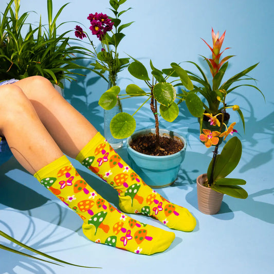 Mushroom Butterfly Socks