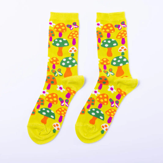 Mushroom Butterfly Socks