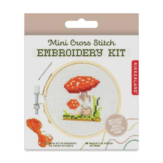 Mushroom Mini Cross Stitch Kit
