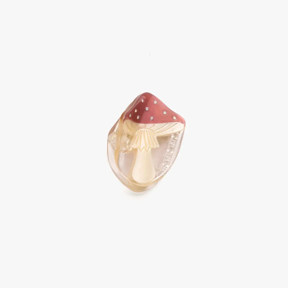 Mushroom Mini Hair Claw with Rhinestones