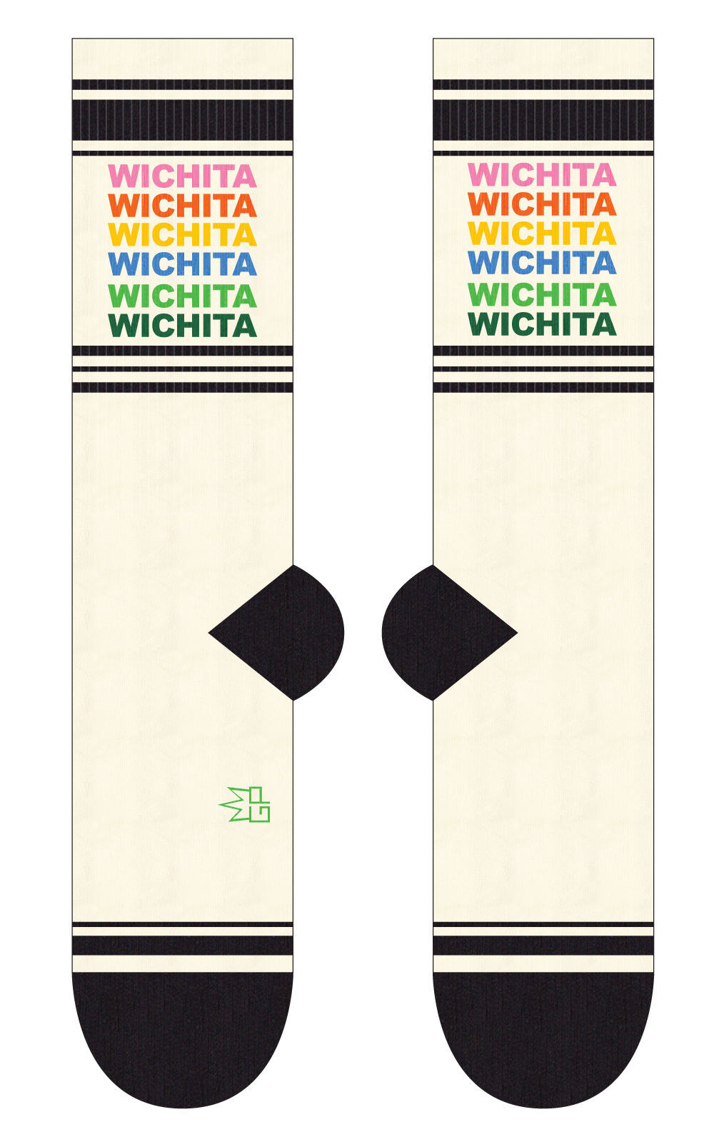 Preorder-Natural Rainbow Wichita Socks