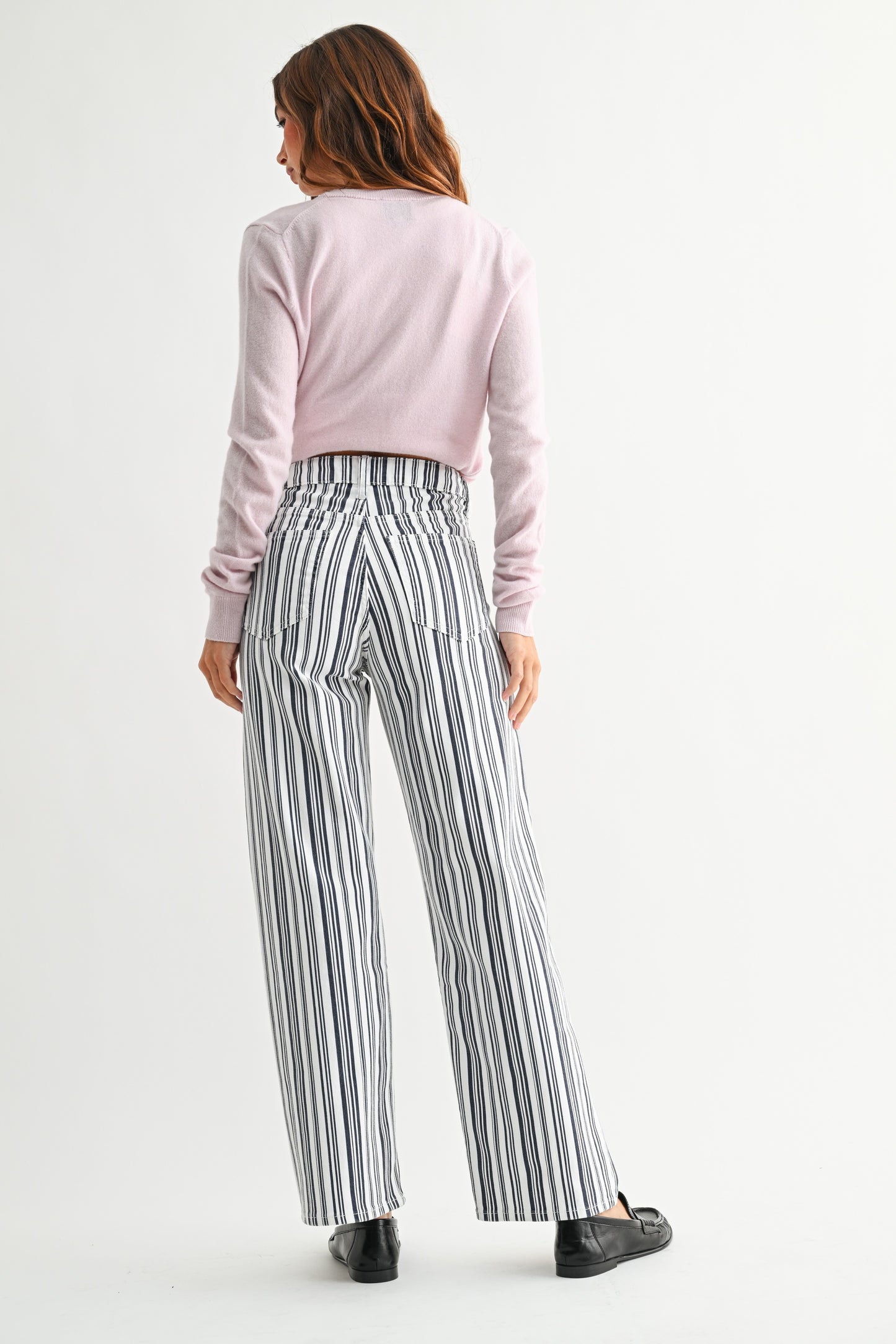 Navy Stripe Straight Leg Jeans by JBD