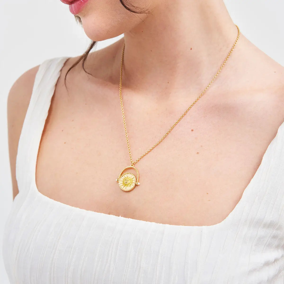 Night and Day Spinner Necklace by Fable England