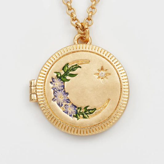Nightshade Moon Gold Locket by Fable England