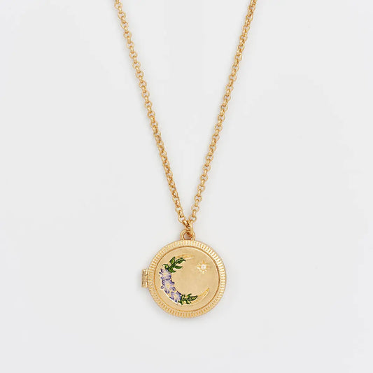 Nightshade Moon Gold Locket by Fable England