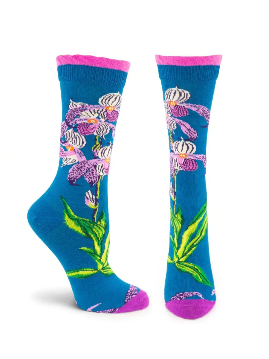 NYBG Blue Orchid Socks