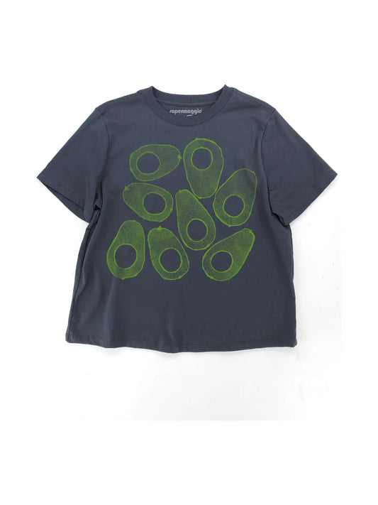 Off Black Avocados Gwenn Heavyweight Tee by Supermaggie