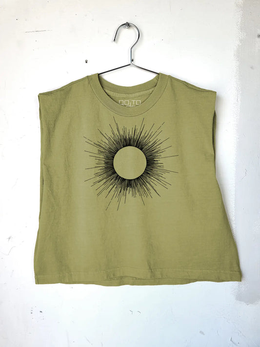 Off Green Eclipse Heavyweight Muscle Tee