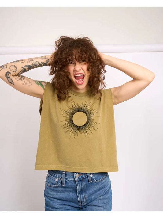 Off Green Eclipse Heavyweight Muscle Tee