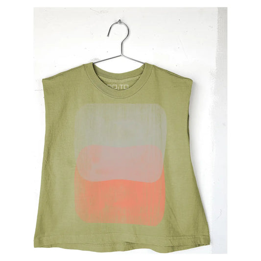 Off Green Haze Joan Heavyweight Muscle Tee