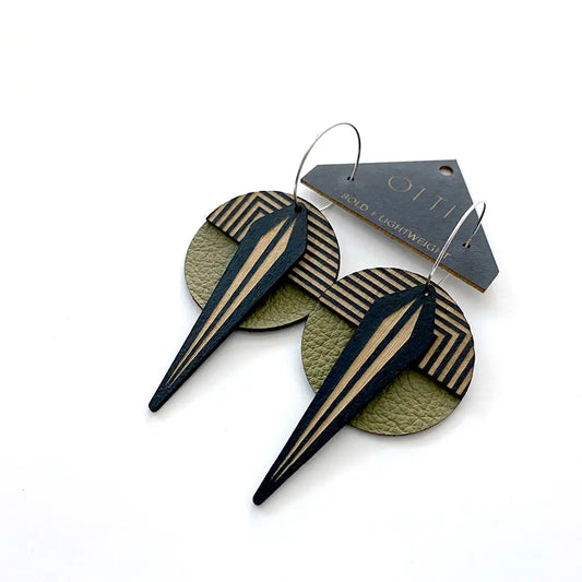 Olive Birch Naja Earrings by Otti