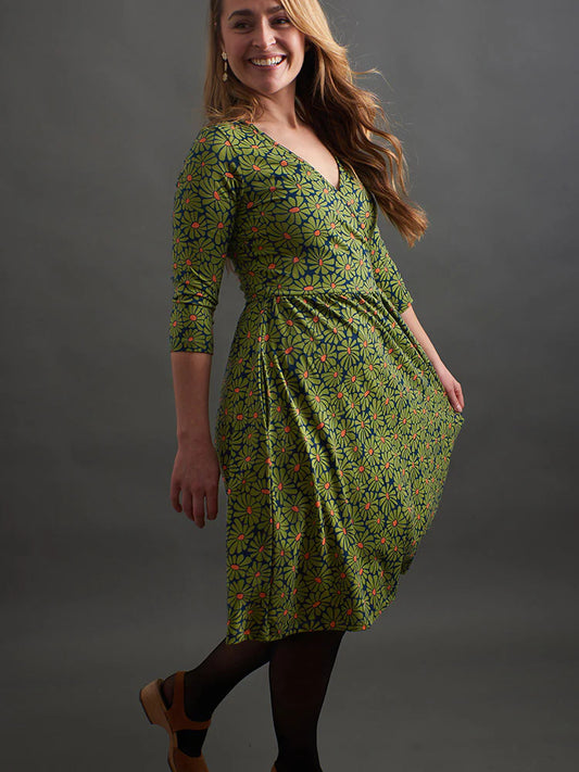 Olive Floral Callie Dress