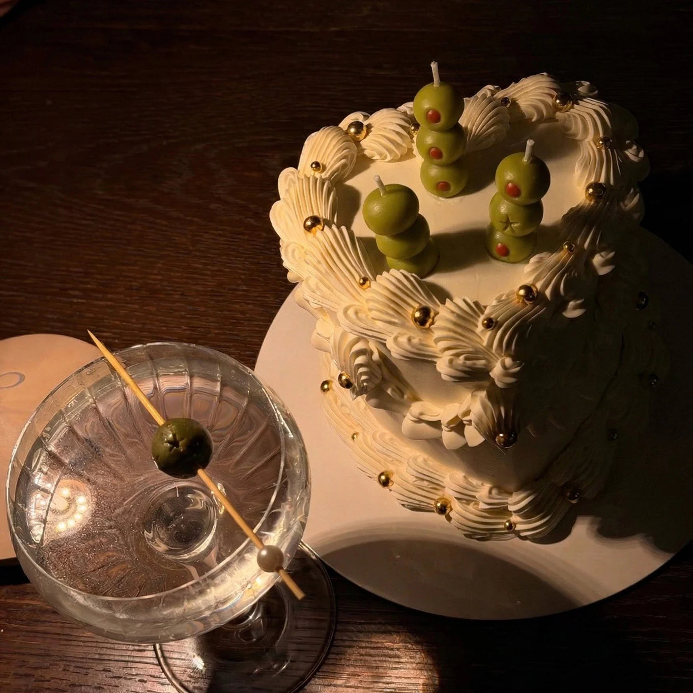 Olive Party Candles