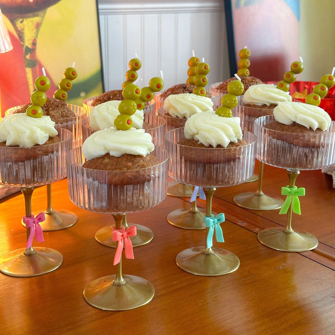 Olive Party Candles