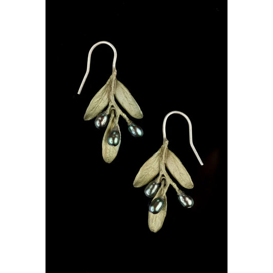 Olive Wire Earrings by Michael Michaud