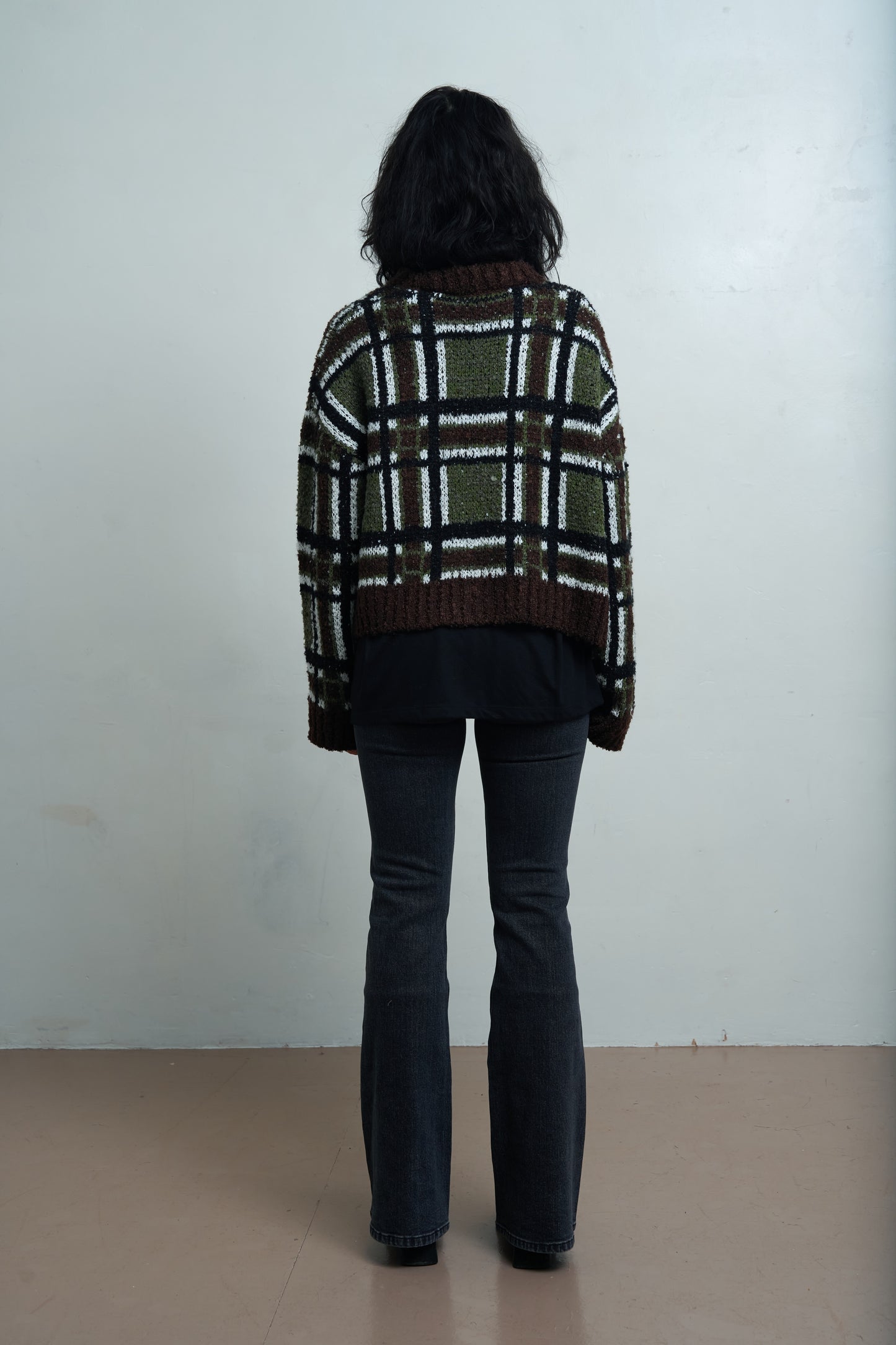 Olive & Brown Plaid Bud Cardi by Ragged Priest
