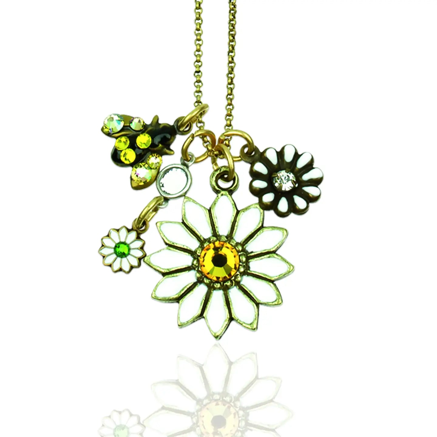 Oopsy Daisy Crystal Jumble Charm Necklace