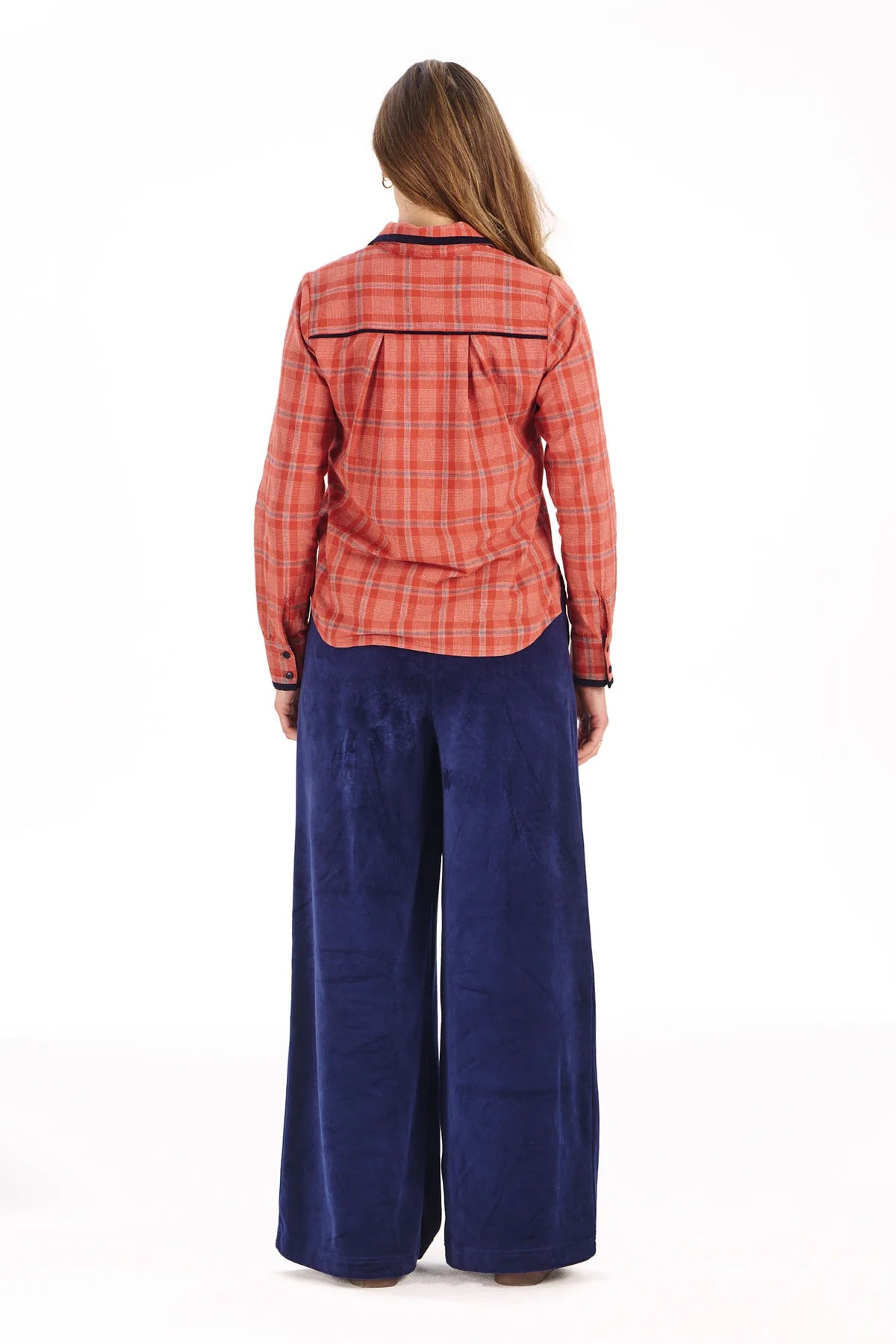 Orange Plaid Kenji Shirt by Komodo