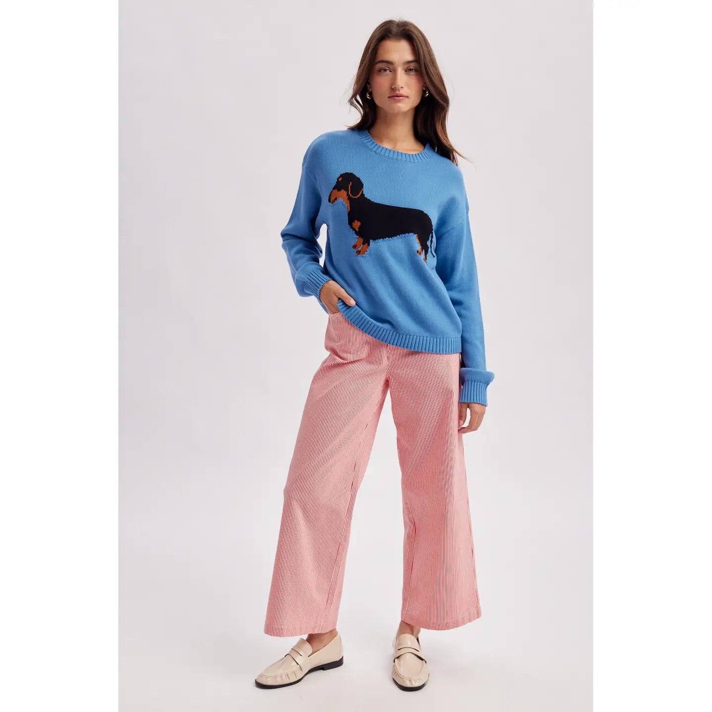 Pacific Blue Dachshund Sweater