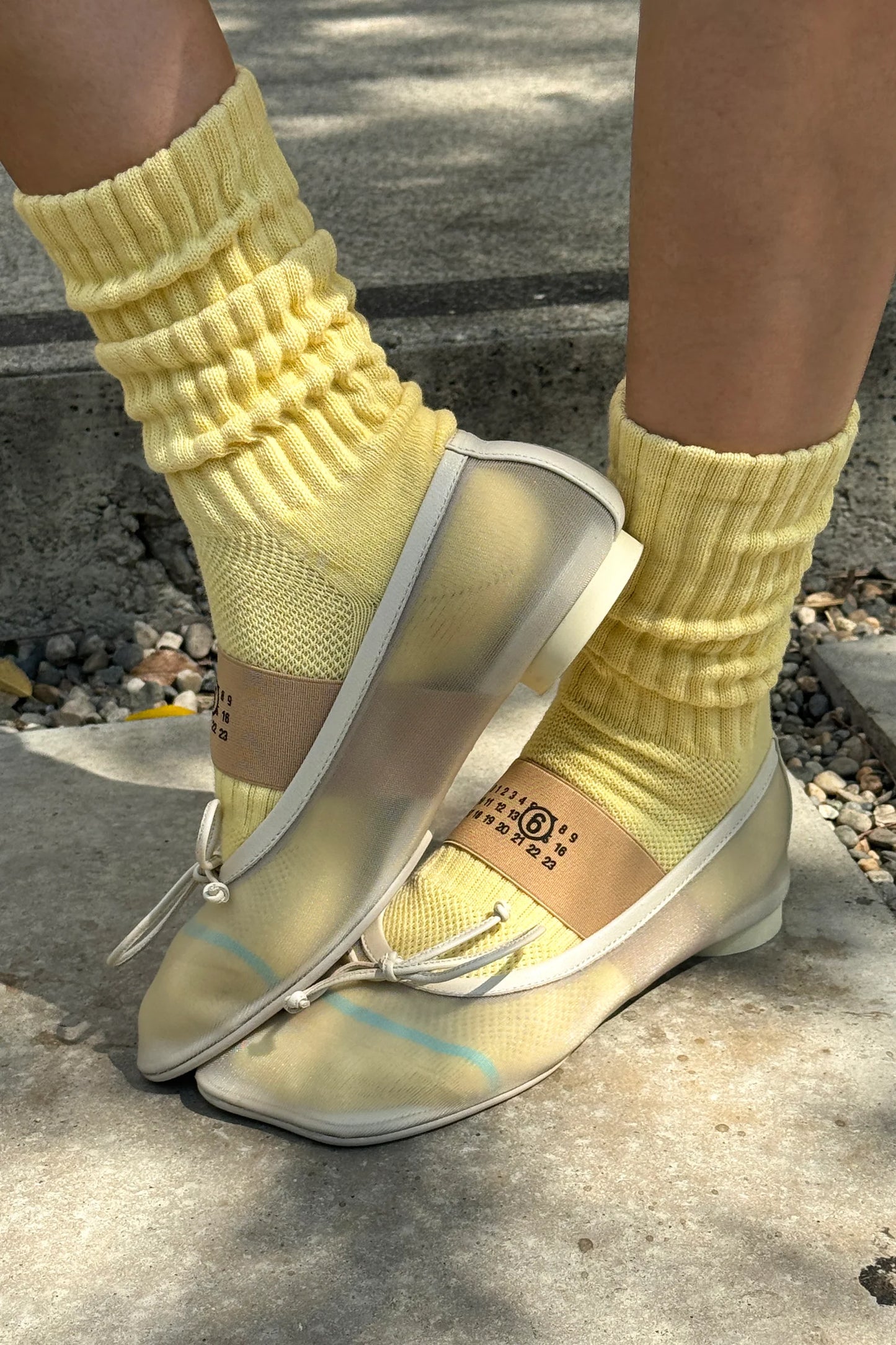 Pale Yellow Ballet Socks by Le Bon Shoppe