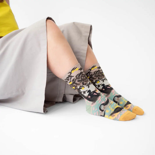 Pastel Multi Tree Landscape Socks
