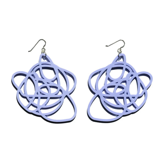 Pastel Purple Statement Earrings - Grande
