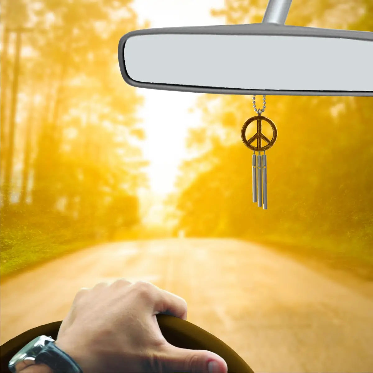 Peace Sign Car Charm Chime