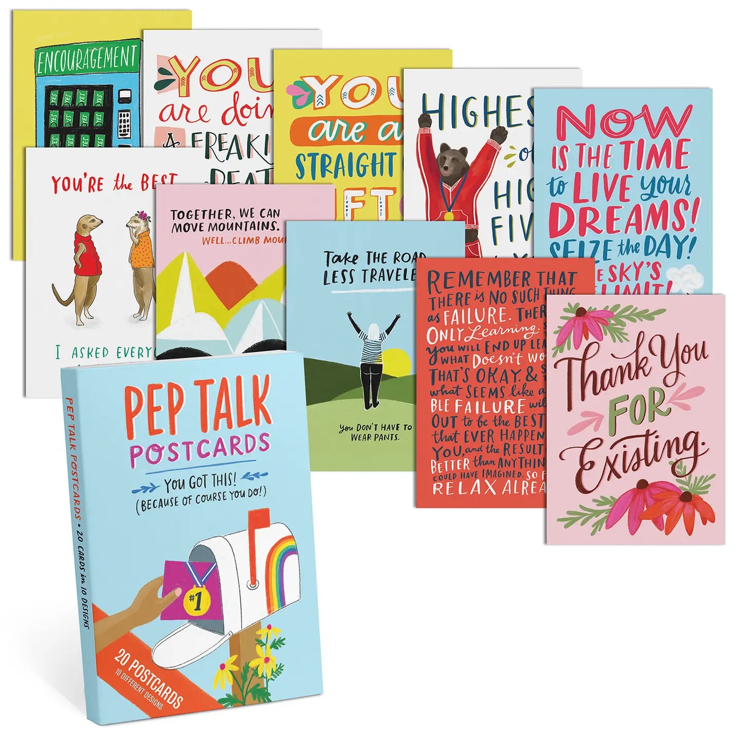 Pep Talk Postcard Book