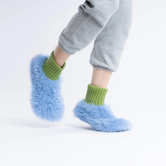 Periwinkle Furry Sock Slippers