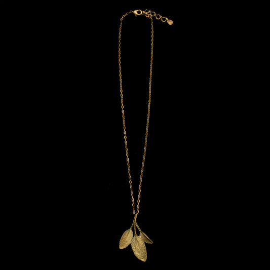 Petite Herb Sage Pendant - 16" Adj.