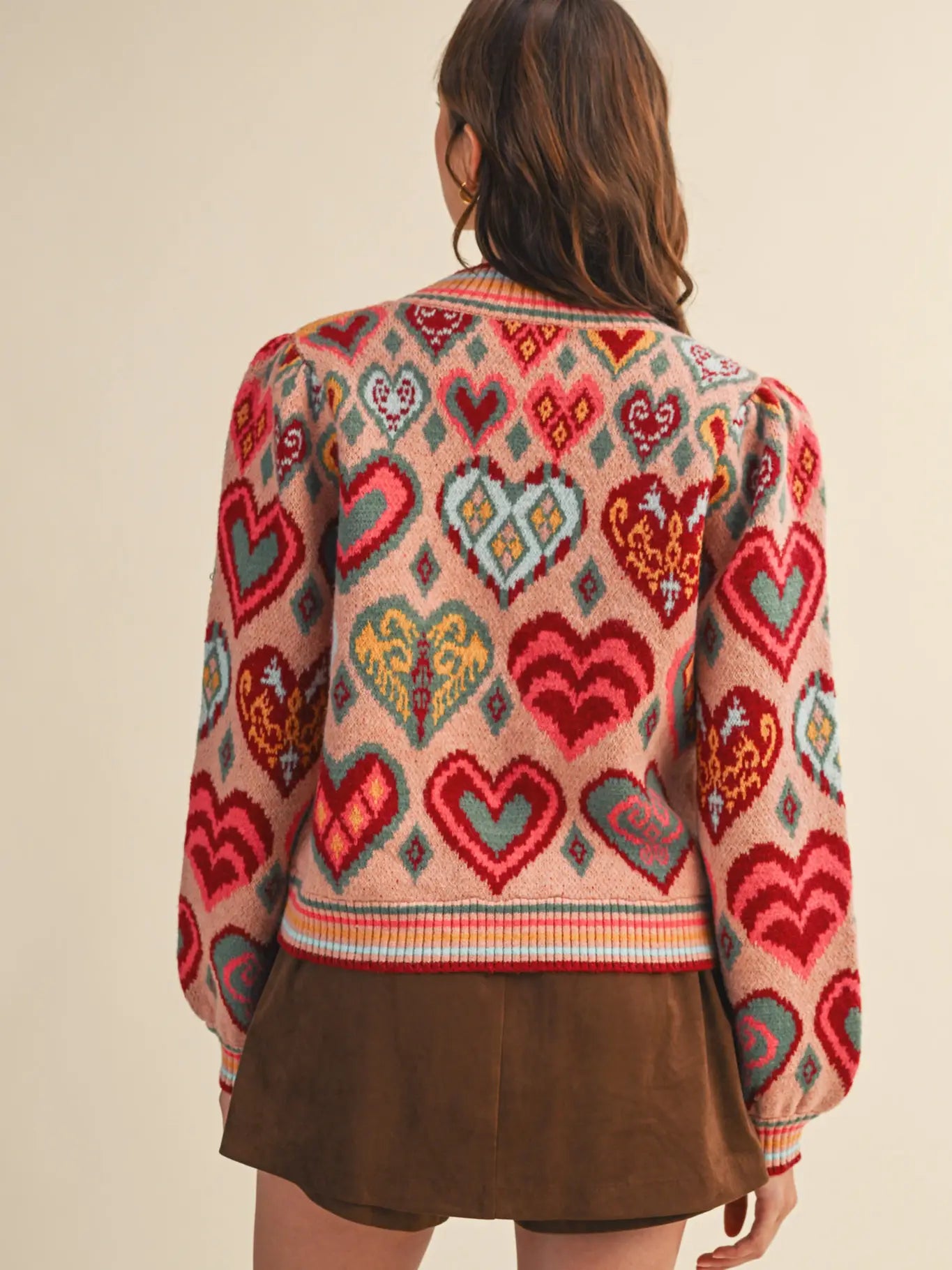 Pink Mix Heart Sweater