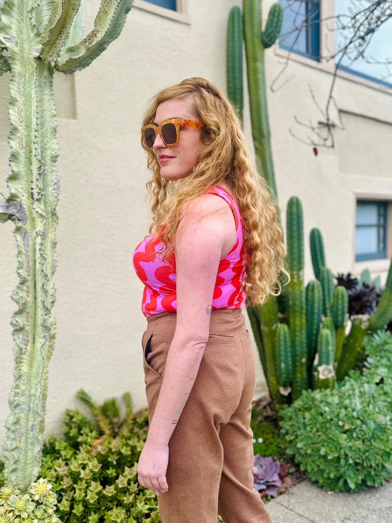 Pink Squiggle Everyday Tank by Nooworks