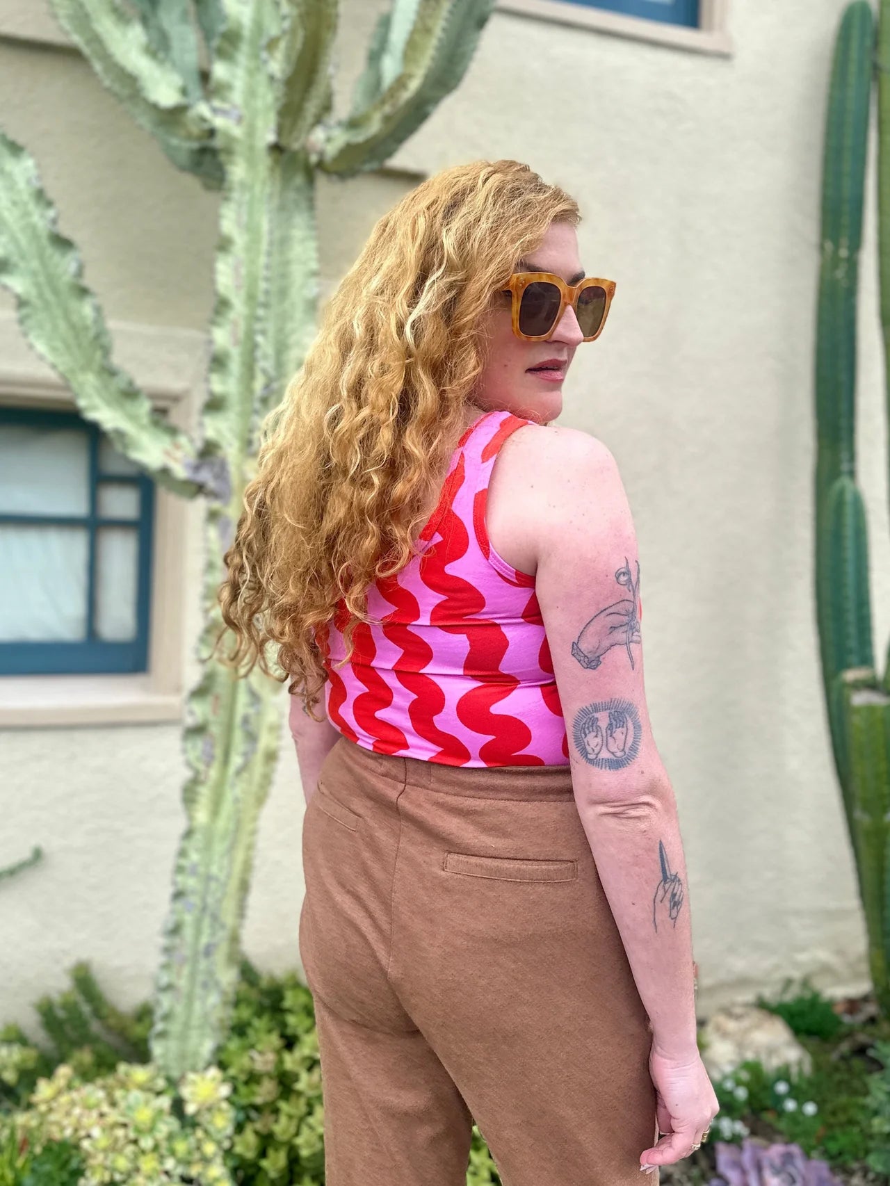 Pink Squiggle Everyday Tank by Nooworks