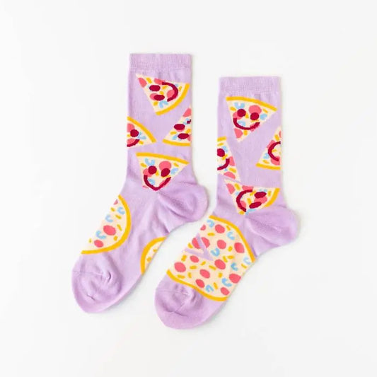 Pizza Face Crew Socks