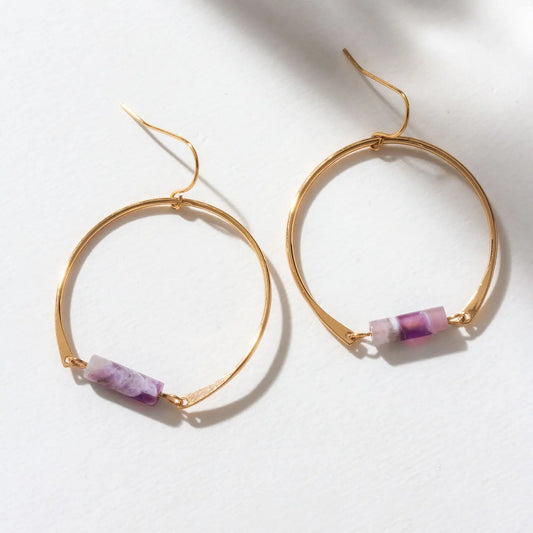 Planetary Gems Hoop Earrings