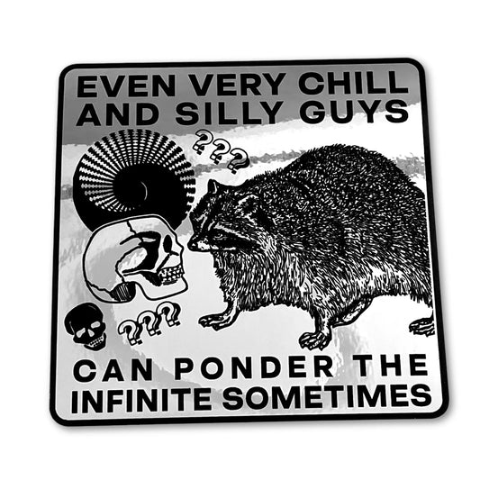 "Ponder the Infinite" Chrome Sticker