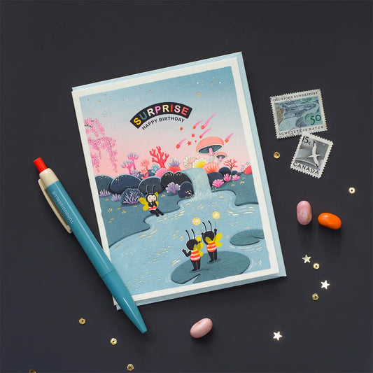 Pondside Surprise Birthday Greeting Card