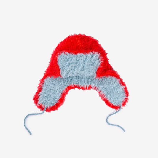 Poppy Stone Blue Faux Fur Trapper Hat