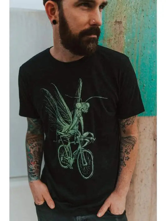 Praying Mantis On A Bicycle Tee