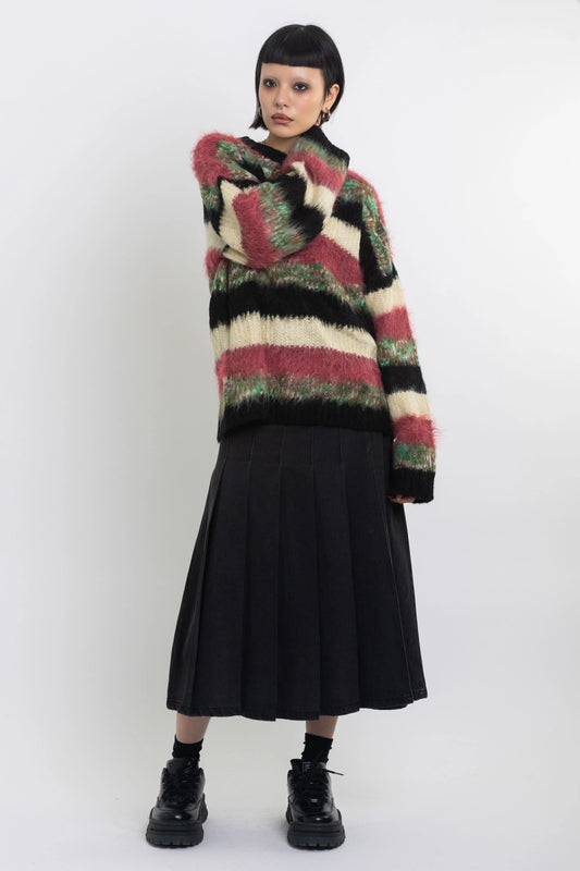 Pulse Stripe Oversized Sweater by Ragged Priest