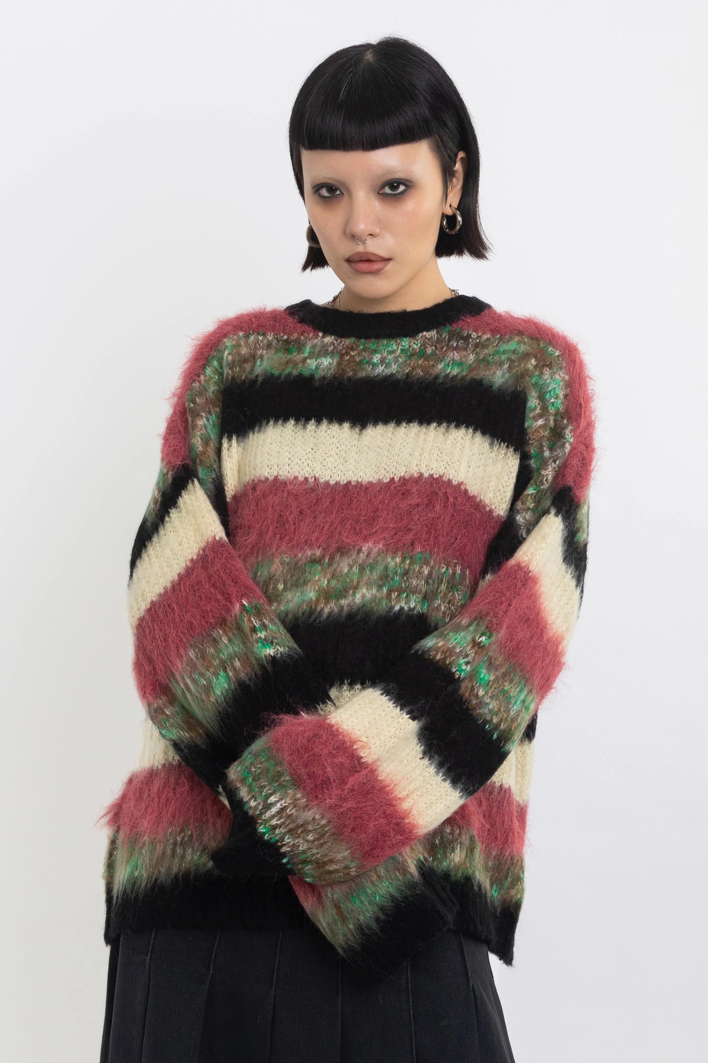 Pulse Stripe Oversized Sweater by Ragged Priest