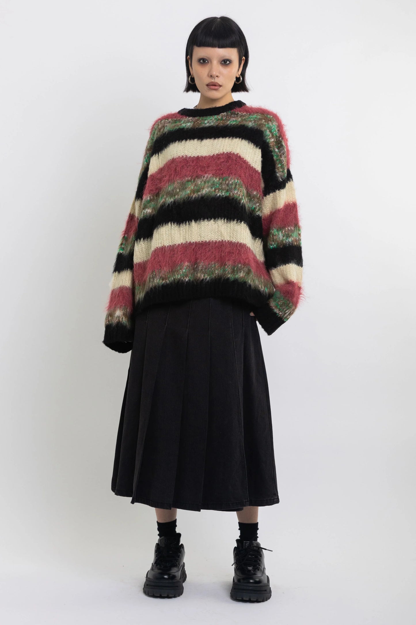 Pulse Stripe Oversized Sweater by Ragged Priest